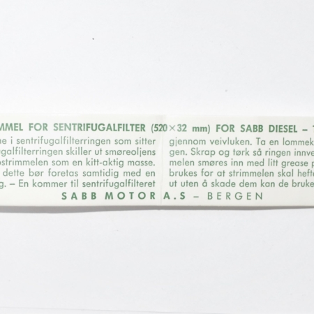 SABB Diesel G Filter Paper strip 942010